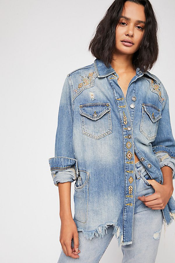 Free People Moonchild Shirt Jacket