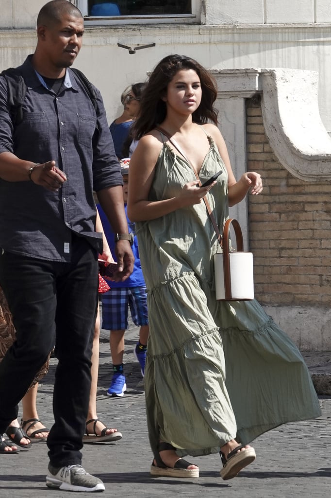 how to find Selena Gomez green tiered dress Italy July 2019