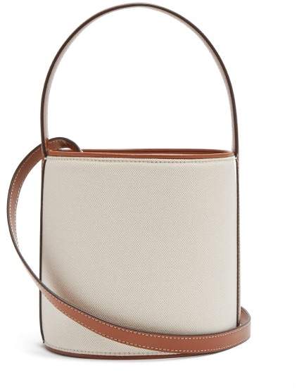 Staud - Bisset Canvas And Leather Bucket Bag