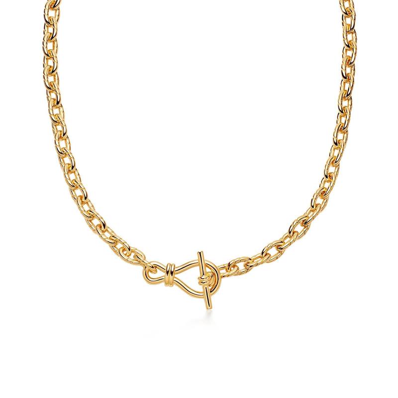 Missoma twisted link t-bar chain necklace