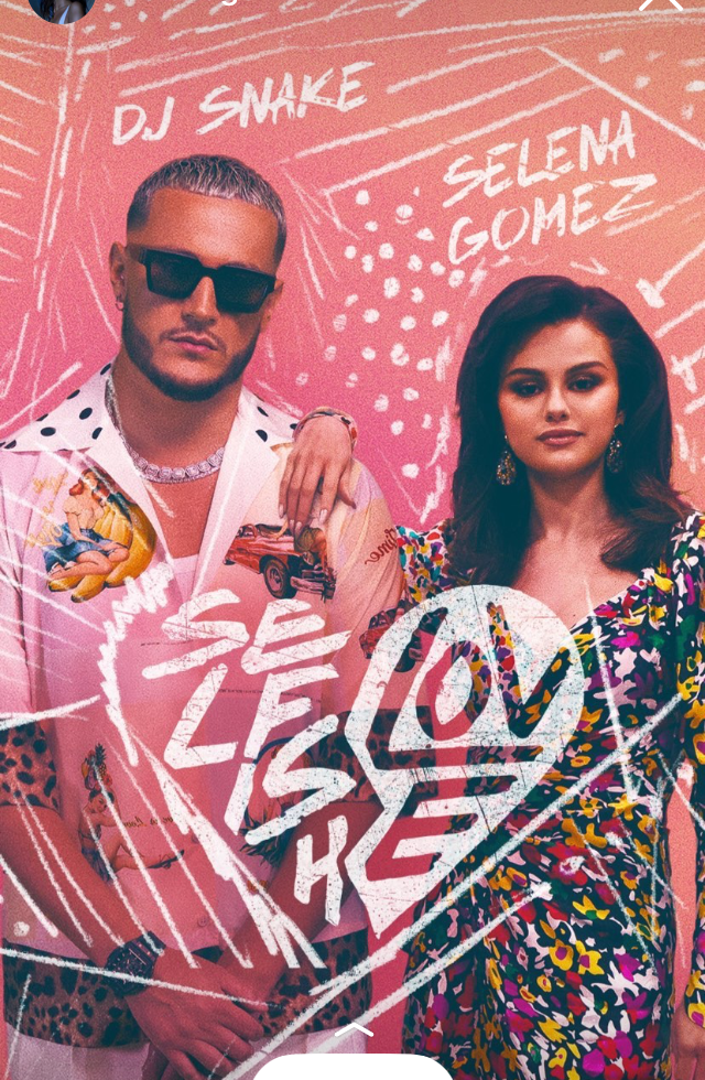 where to get Selena Gomez multi floral wrap dress DJ Snake Selfish Love 2 MArch 2021 Photo Selena Gomez