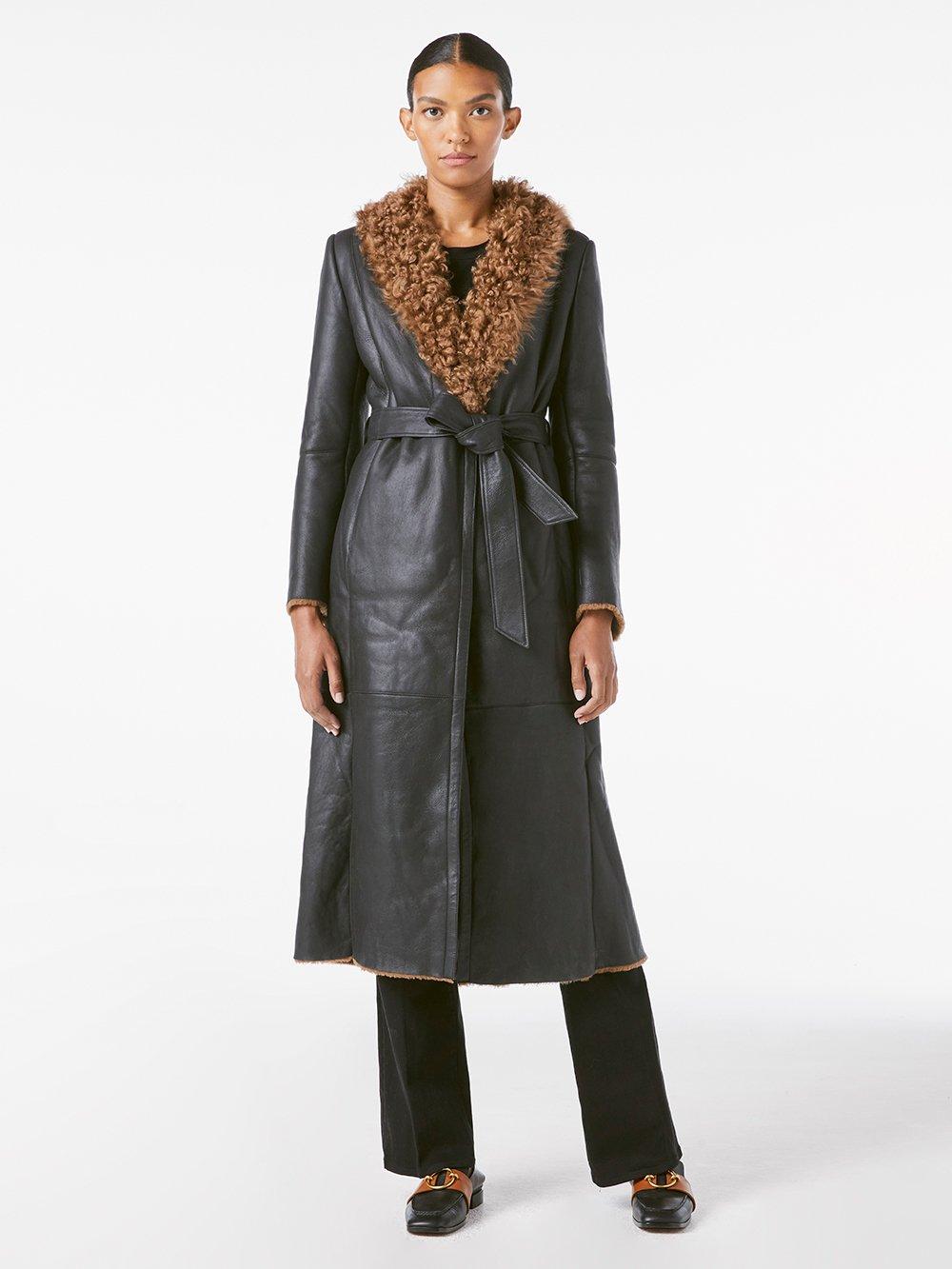 Frame Shearling Leather Trench