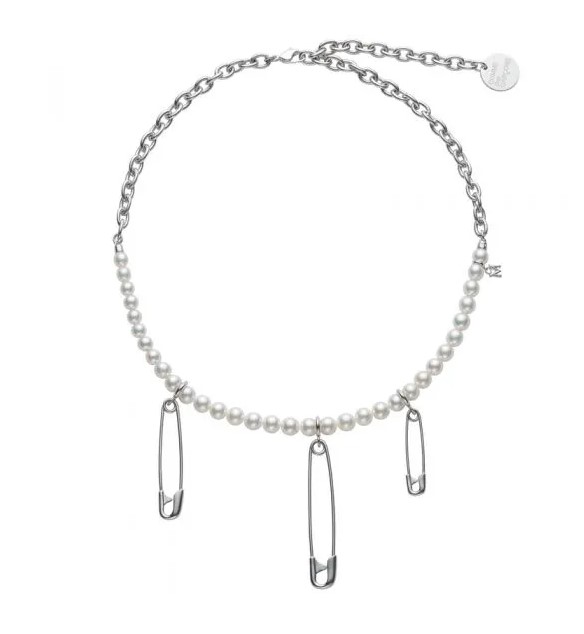 Mikimoto x Comme des Garçons Safety Pin Necklace