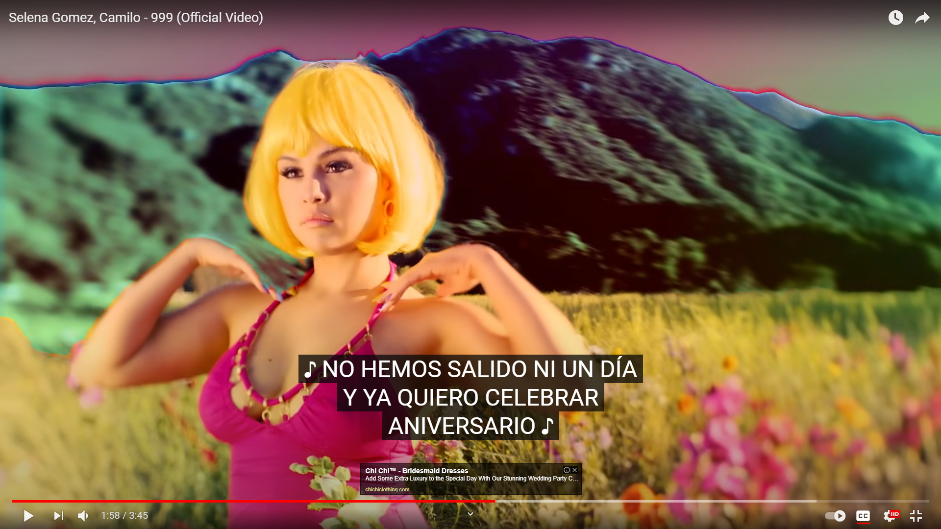 where to get Selena gomez pink gown 999 video