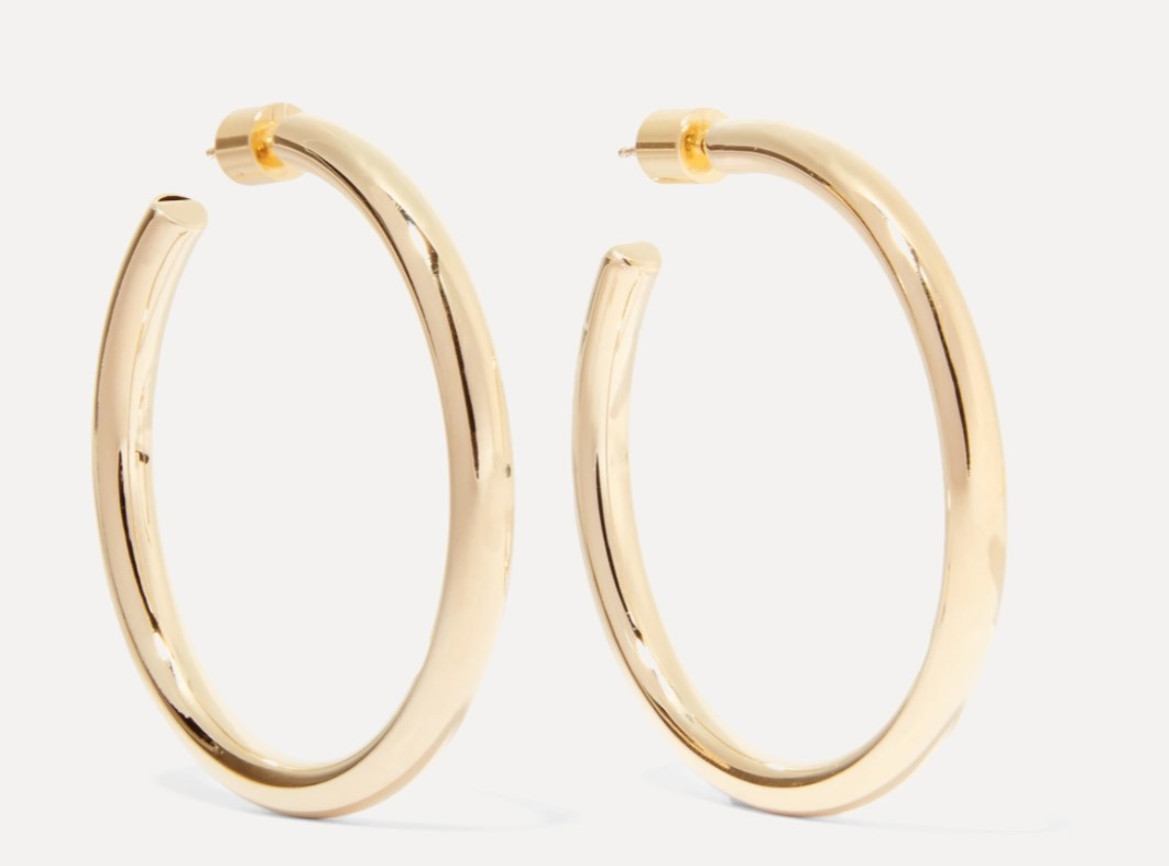 Jennifer Fisher Baby Lilly gold-plated hoop earrings