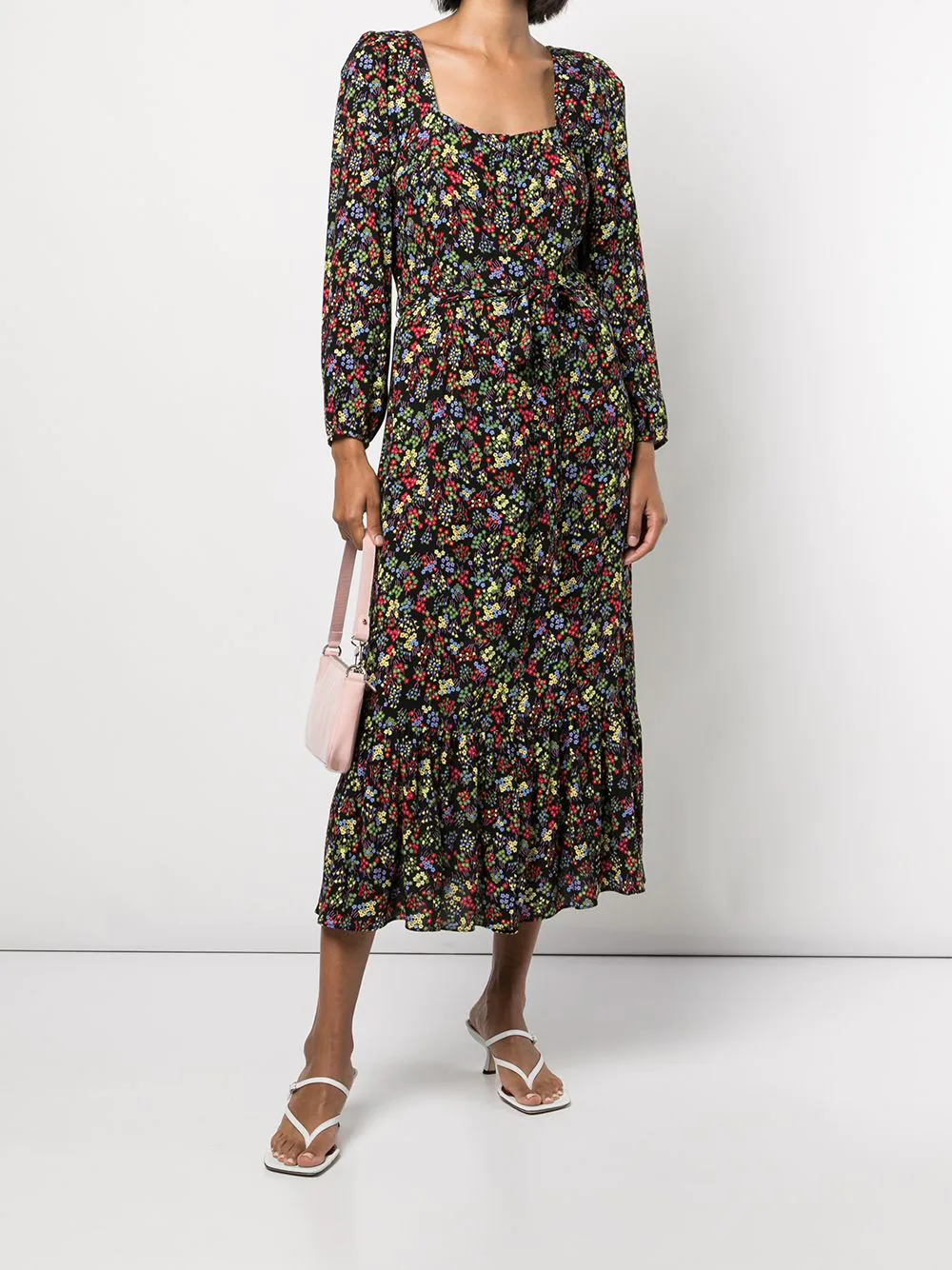 HVN Floral Print Maxi Dress v2