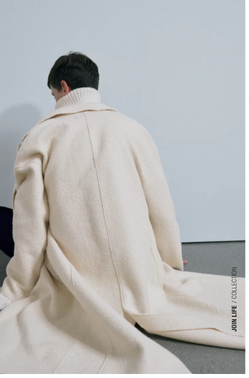 Zara Textured Coat back view