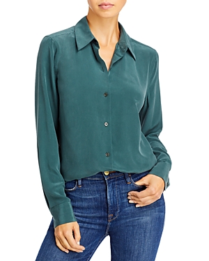 Equipment Essential Silk Long sleeve Button Down Shirt